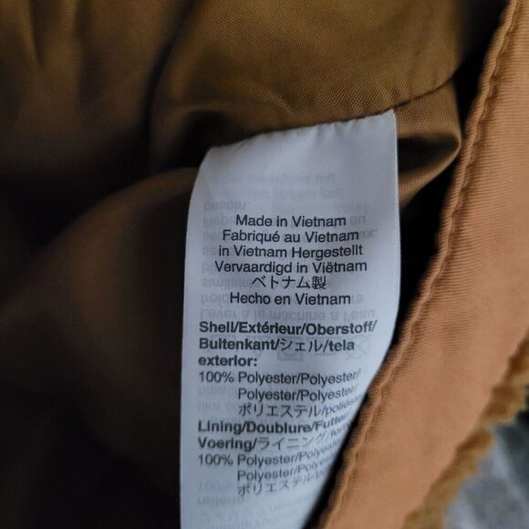 Madewell Jacket Womens Small Portland Sherpa Orange Button Down Boxy - Picture 8 of 8